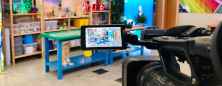 Un'immagine dallo studio televisivo della trasmissione Inventori al 10LAB